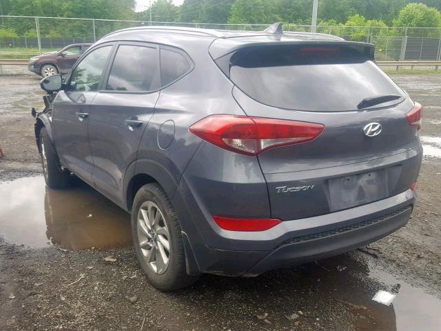 KM8J33A47JU801187 - 2018 HYUNDAI TUCSON SEL GRAY photo 3