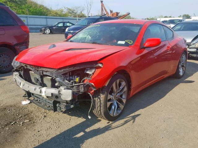 KMHHU6KJ3DU096152 - 2013 HYUNDAI GENESIS CO RED photo 2