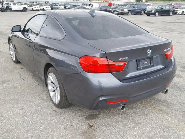 WBA3R5C51FF785347 - 2015 BMW 435 XI GRAY photo 3