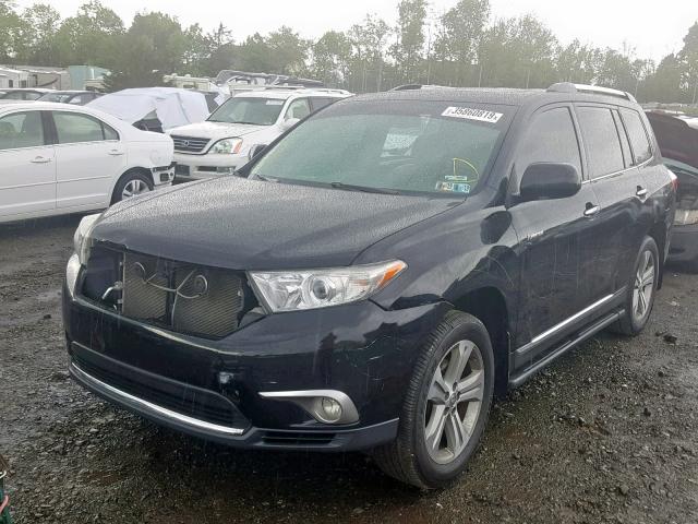 5TDDK3EH3CS097661 - 2012 TOYOTA HIGHLANDER BLACK photo 2