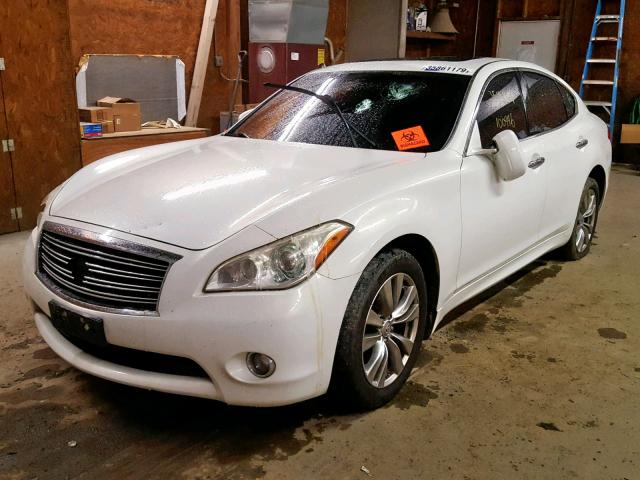 JN1BY1AR7BM376391 - 2011 INFINITI M37 X WHITE photo 2