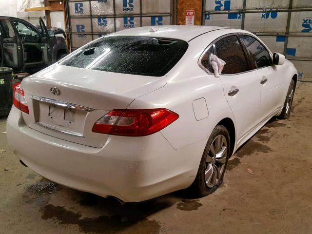 JN1BY1AR7BM376391 - 2011 INFINITI M37 X WHITE photo 4