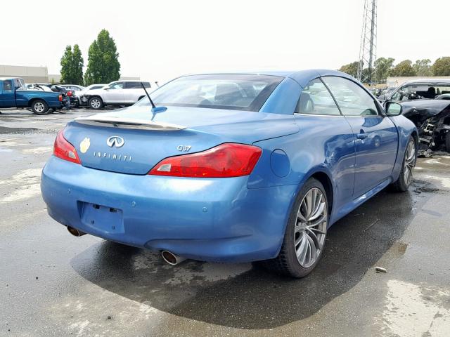 JN1CV6FE2DM230368 - 2013 INFINITI G37 SPORT BLUE photo 4