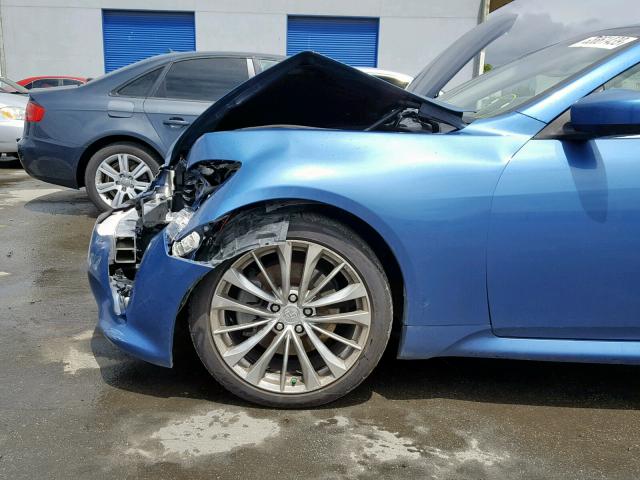 JN1CV6FE2DM230368 - 2013 INFINITI G37 SPORT BLUE photo 9