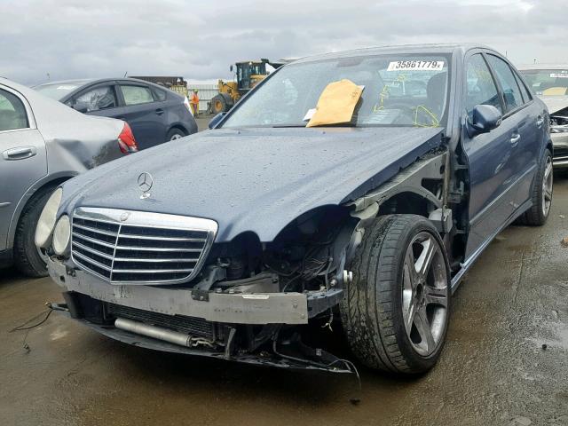 WDBUF56X77B068018 - 2007 MERCEDES-BENZ E 350 BLUE photo 2