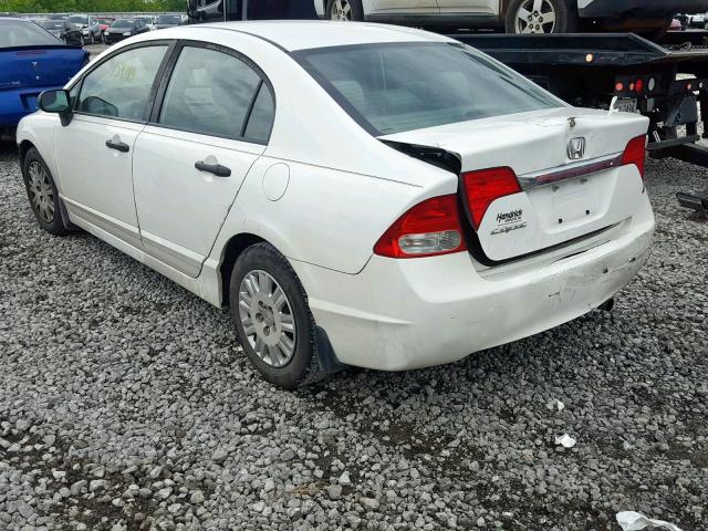 19XFA1F37AE084762 - 2010 HONDA CIVIC VP WHITE photo 3