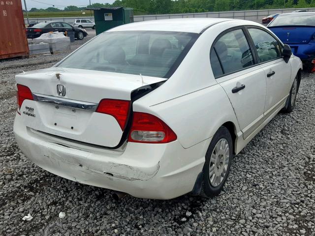 19XFA1F37AE084762 - 2010 HONDA CIVIC VP WHITE photo 4