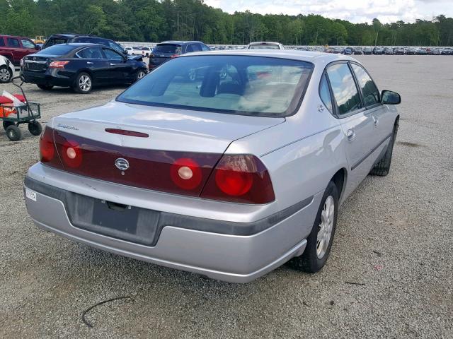 2G1WF52E549126132 - 2004 CHEVROLET IMPALA SILVER photo 4