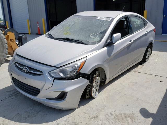 KMHCT4AE2GU133802 - 2016 HYUNDAI ACCENT SE SILVER photo 2