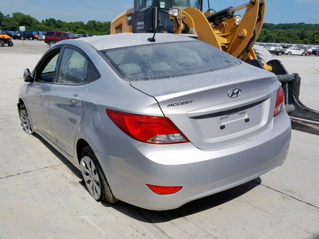 KMHCT4AE2GU133802 - 2016 HYUNDAI ACCENT SE SILVER photo 3