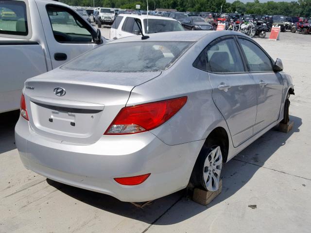 KMHCT4AE2GU133802 - 2016 HYUNDAI ACCENT SE SILVER photo 4