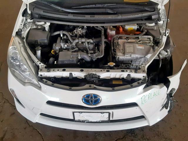 JTDKDTB39C1520296 - 2012 TOYOTA PRIUS C WHITE photo 7