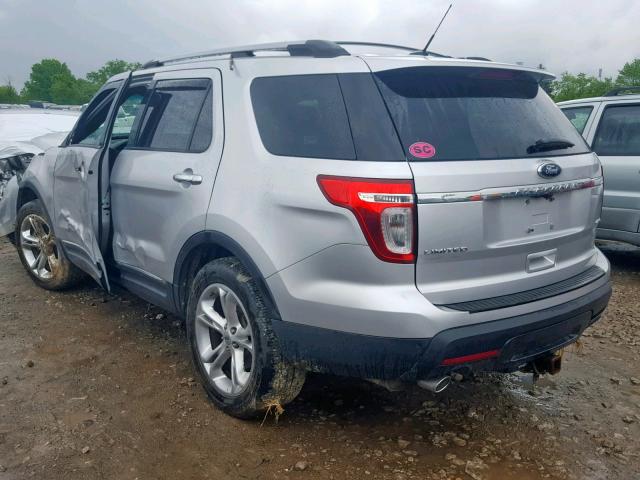 1FMHK8F82BGA01021 - 2011 FORD EXPLORER L SILVER photo 3