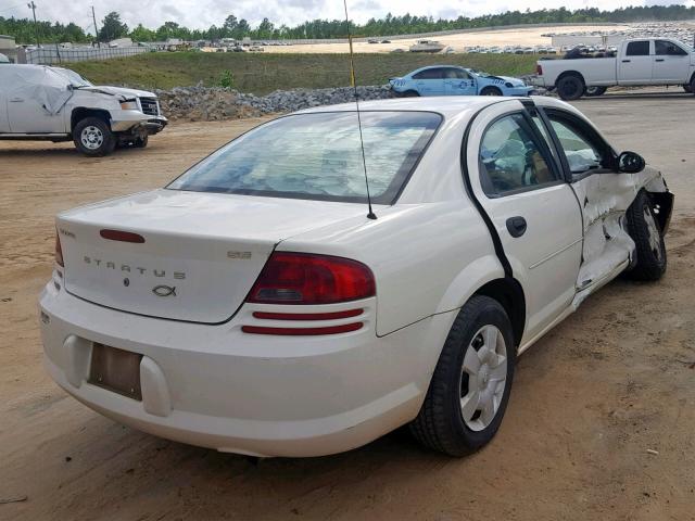 1B3EL36X33N602838 - 2003 DODGE STRATUS SE WHITE photo 4