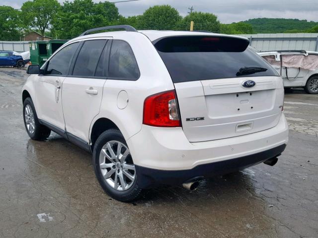 2FMDK3JC7DBE16097 - 2013 FORD EDGE SEL WHITE photo 3