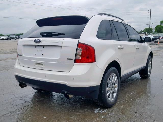 2FMDK3JC7DBE16097 - 2013 FORD EDGE SEL WHITE photo 4