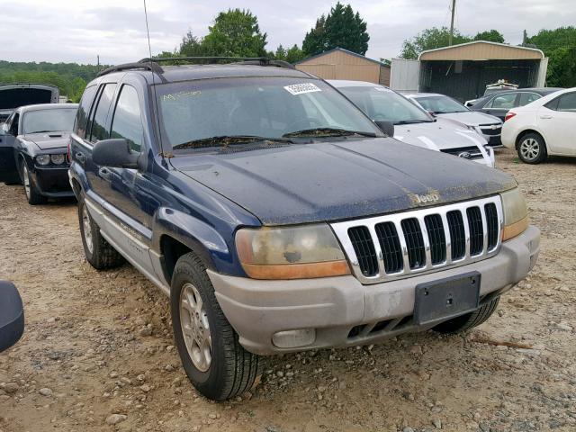 1J4GW48S3YC220683 - 2000 JEEP GRAND CHER BLUE photo 1