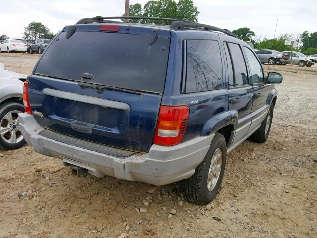 1J4GW48S3YC220683 - 2000 JEEP GRAND CHER BLUE photo 4