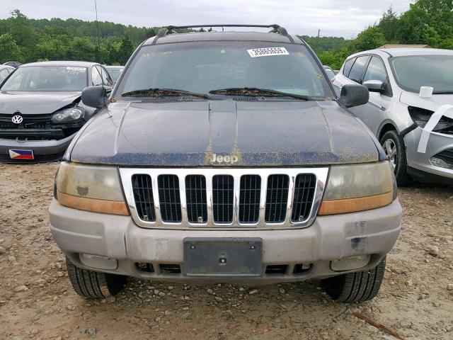 1J4GW48S3YC220683 - 2000 JEEP GRAND CHER BLUE photo 9