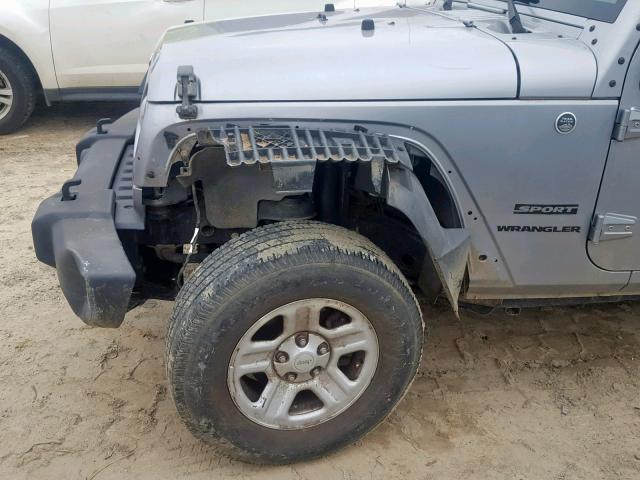 1C4AJWAG8DL657942 - 2013 JEEP WRANGLER S GRAY photo 9