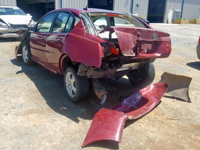1G8AJ55F76Z189644 - 2006 SATURN ION LEVEL BURGUNDY photo 3