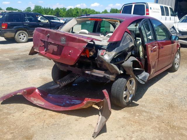 1G8AJ55F76Z189644 - 2006 SATURN ION LEVEL BURGUNDY photo 4