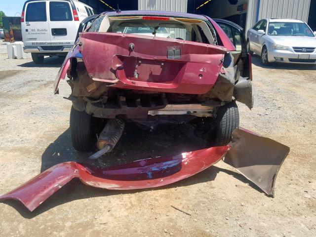 1G8AJ55F76Z189644 - 2006 SATURN ION LEVEL BURGUNDY photo 9