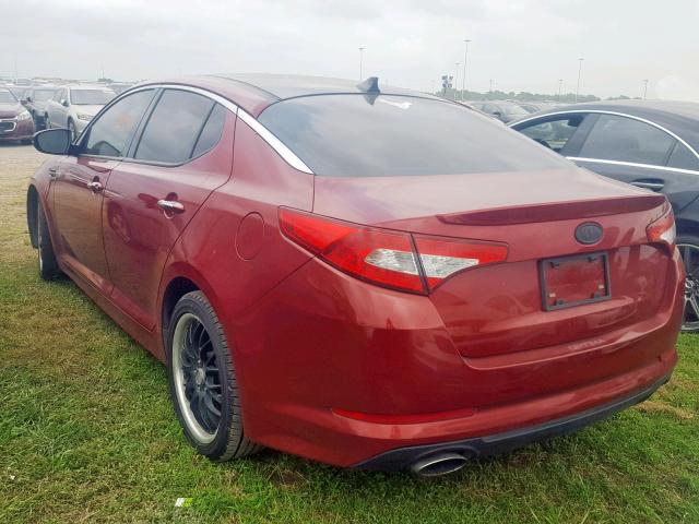 5XXGR4A68CG012785 - 2012 KIA OPTIMA SX RED photo 3