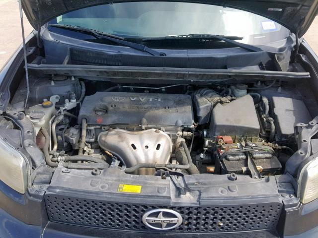 JTLKE50E681055226 - 2008 TOYOTA SCION XB BLACK photo 7