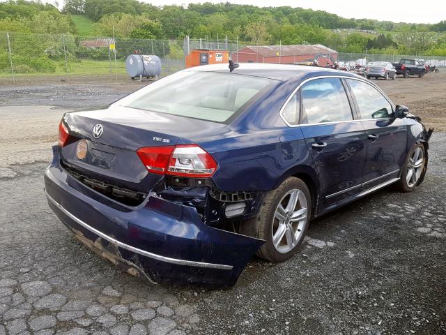 1VWBT7A3XFC075231 - 2015 VOLKSWAGEN PASSAT SE BLUE photo 4