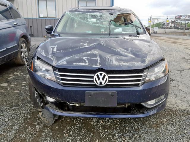 1VWBT7A3XFC075231 - 2015 VOLKSWAGEN PASSAT SE BLUE photo 9