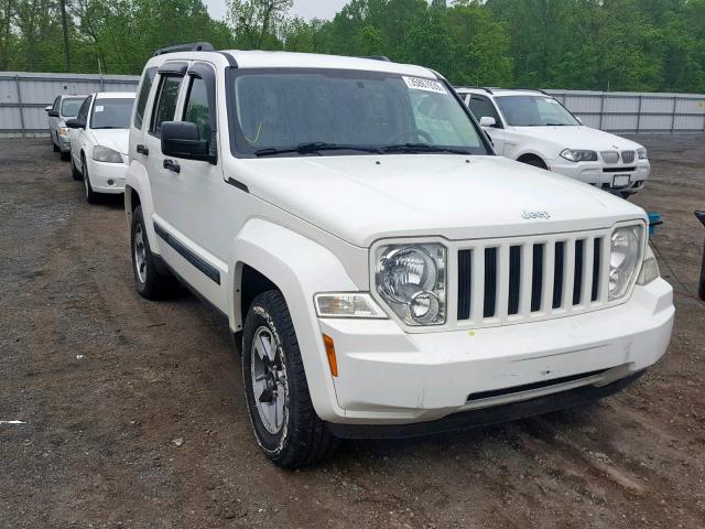 1J8GN28K68W283944 - 2008 JEEP LIBERTY SP WHITE photo 1