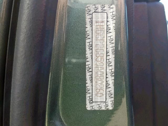 1HGCP26859A080860 - 2009 HONDA ACCORD EXL GREEN photo 10