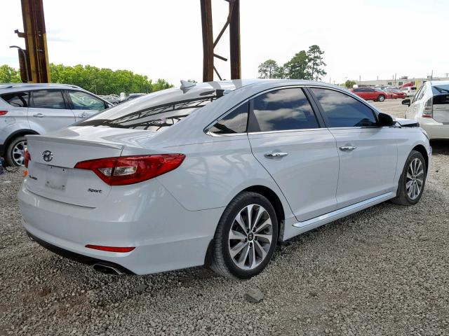 5NPE34AF7FH080481 - 2015 HYUNDAI SONATA SPO WHITE photo 4