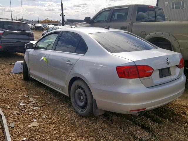 3VWLL7AJ3BM094621 - 2011 VOLKSWAGEN JETTA TDI SILVER photo 3