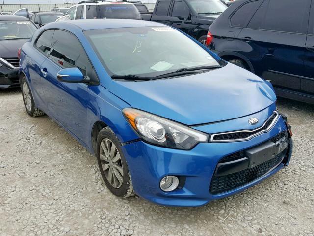 KNAFX6A87E5250792 - 2014 KIA FORTE EX BLUE photo 1