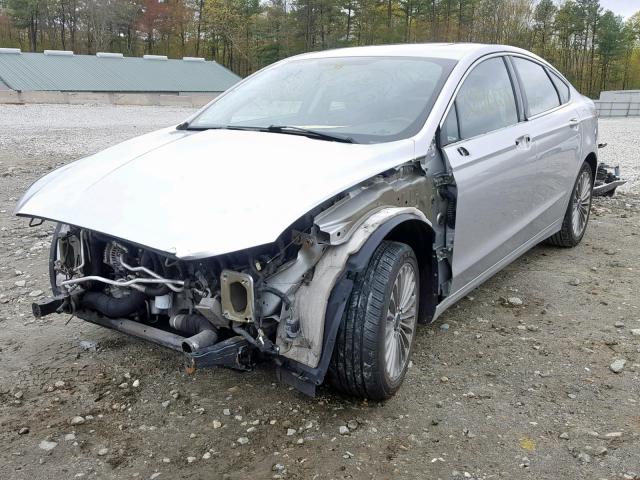 3FA6P0K97ER322066 - 2014 FORD FUSION TIT SILVER photo 2