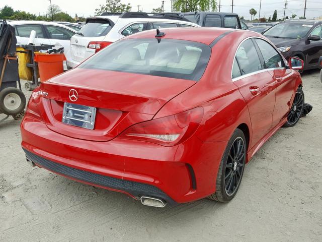 WDDSJ4EB5FN161419 - 2015 MERCEDES-BENZ CLA 250 RED photo 4