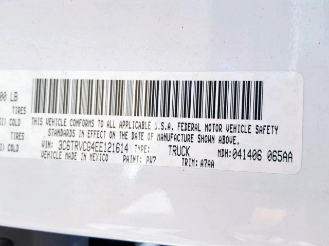 3C6TRVCG4EE121614 - 2014 RAM PROMASTER 白色 照片 10