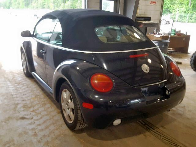 3VWCK21Y03M319680 - 2003 VOLKSWAGEN NEW BEETLE შავი ფოტო 3