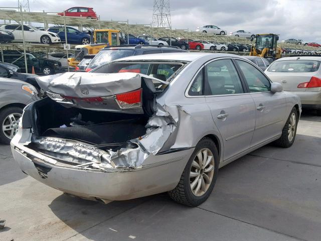 KMHFC46FX6A088915 - 2006 HYUNDAI AZERA SE SILVER photo 4