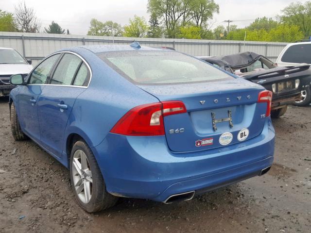 YV1612FS8E2275617 - 2014 VOLVO S60 T5 BLUE photo 3