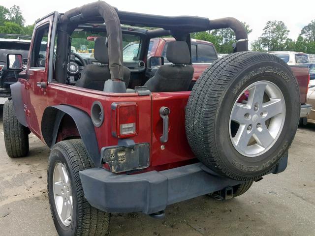 1C4AJWAG8CL236611 - 2012 JEEP WRANGLER S წითელი ფოტო 3
