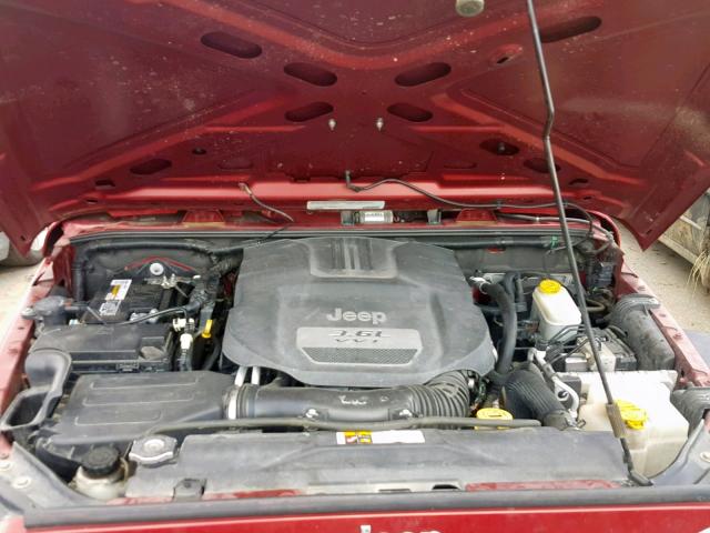 1C4AJWAG8CL236611 - 2012 JEEP WRANGLER S წითელი ფოტო 7