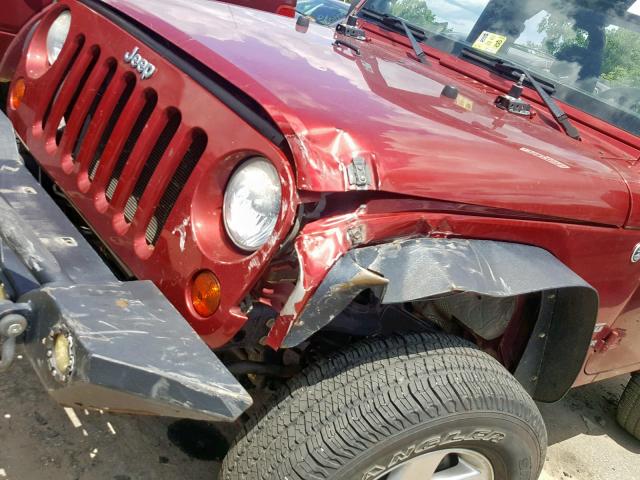 1C4AJWAG8CL236611 - 2012 JEEP WRANGLER S წითელი ფოტო 9