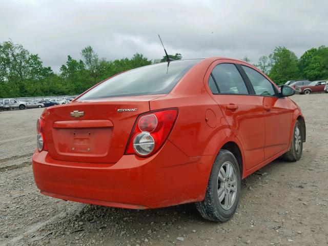 1G1JA5SH4C4102960 - 2012 CHEVROLET SONIC LS ORANGE photo 4