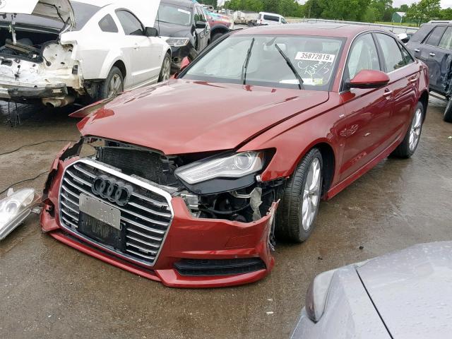 WAUF8AFC2JN058266 - 2018 AUDI A6 PREMIUM RED photo 2