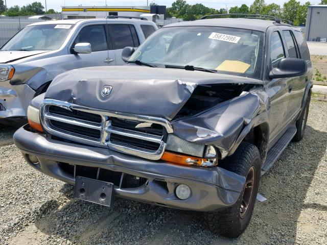 1B4HS58Z32F204379 - 2002 DODGE DURANGO SL GRAY photo 2