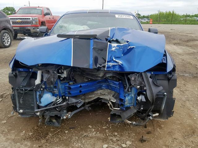 1FA6P8JZ1H5520911 - 2017 FORD MUSTANG SH BLUE photo 9