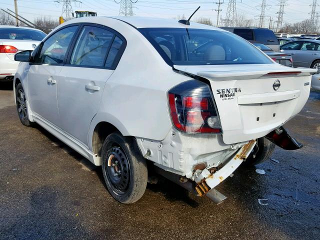 3N1AB6AP8CL702641 - 2012 NISSAN SENTRA 2.0 WHITE photo 3